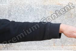Forearm Head Man Casual Jacket Average Overweight Street photo references